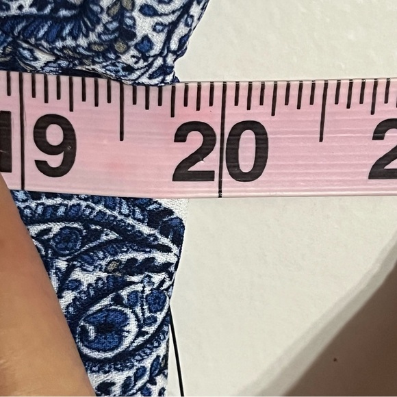 Women’s Lulus Taj Mahal Tour Lined Shift Dress in Blue & White Size Medium - Picture 9 of 12